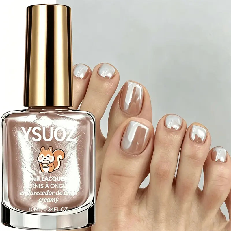 Nail Enhancer and Strengthener, Quick-Drying Brightening Treatment with a Nude Pearl Finish, Uv-Free Formula for Daily Nails, Single Bottle