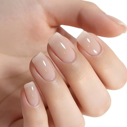 Transparent Jelly Nail Hardener - Naturally Dries Quickly, No Curing Required, Enhances Nail Hardness, Suitable for Those with Weak and Brittle Nails, Durable Formula