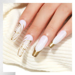 MIZHSE Gold and Silver Liquid Chrome Gel Liner Nail Art 3D Mirror Gel Paint 7ML, Metal Glossy Painting, Drawing Line Swirl, French Nail Design, Dotting Soak-Off Manicure Set