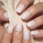 Milky White Press on Nails | Curvlife Nail | 30Pcs | Glossy Natural Finish | Easy Apply, Comfortable & Durable | Daily, Business & Elegant Nail Art | Summervibes
