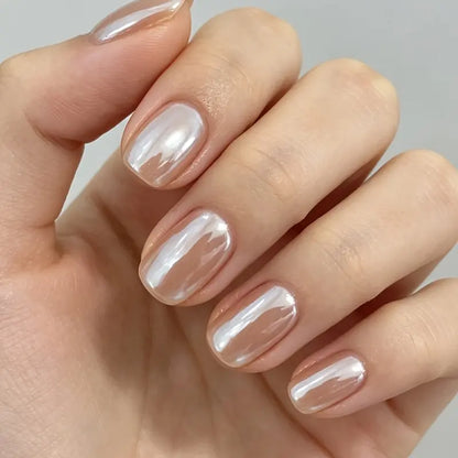 Nail Enhancer and Strengthener, Quick-Drying Brightening Treatment with a Nude Pearl Finish, Uv-Free Formula for Daily Nails, Single Bottle