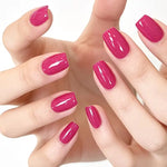 Raspberry Pink Nail Strengthener Nail Polish - No UV Lamp Required, Easy to Use, Suitable for Hands and Ft