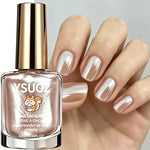 Nail Enhancer and Strengthener, Quick-Drying Brightening Treatment with a Nude Pearl Finish, Uv-Free Formula for Daily Nails, Single Bottle