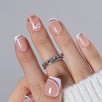 Milky White Press on Nails | Curvlife Nail | 30Pcs | Glossy Natural Finish | Easy Apply, Comfortable & Durable | Daily, Business & Elegant Nail Art | Summervibes