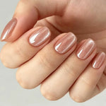 Summer Glass Bead Nude Nail Strengthener - 10Ml Mirror-Clear Nude Glass Nail Hardener, No Lamp Required, Natural Quick-Dry Formula, Mirror-Like Natural Reflective Effect, Strengthens Nails, Long-Lasting Formula, High-Gloss Finish, Suitable for Weak Nails