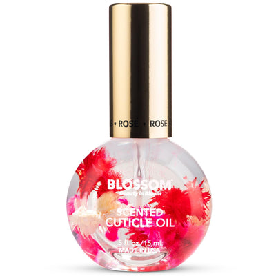 Cuticle Oil for Nails, Infused with Real Flowers, Rose, 0.5 Fl. Oz