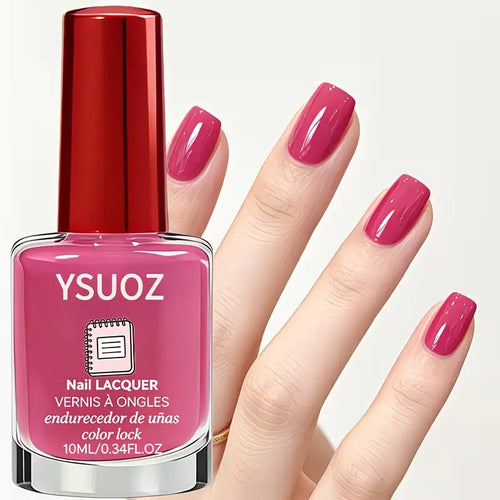 Raspberry Pink Nail Strengthener Nail Polish - No UV Lamp Required, Easy to Use, Suitable for Hands and Ft