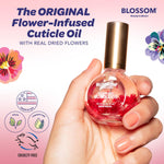 Cuticle Oil for Nails, Infused with Real Flowers, Rose, 0.5 Fl. Oz