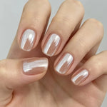 Nail Enhancer and Strengthener, Quick-Drying Brightening Treatment with a Nude Pearl Finish, Uv-Free Formula for Daily Nails, Single Bottle