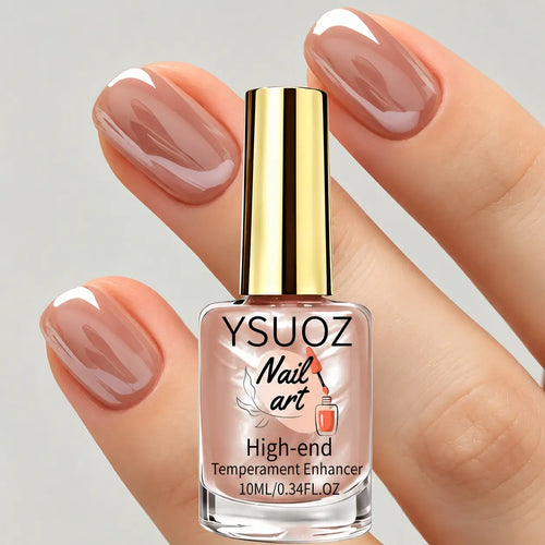 Summer Glass Bead Nude Nail Strengthener - 10Ml Mirror-Clear Nude Glass Nail Hardener, No Lamp Required, Natural Quick-Dry Formula, Mirror-Like Natural Reflective Effect, Strengthens Nails, Long-Lasting Formula, High-Gloss Finish, Suitable for Weak Nails
