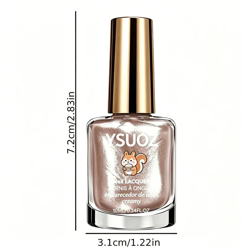 Nail Enhancer and Strengthener, Quick-Drying Brightening Treatment with a Nude Pearl Finish, Uv-Free Formula for Daily Nails, Single Bottle