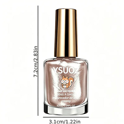Nail Enhancer and Strengthener, Quick-Drying Brightening Treatment with a Nude Pearl Finish, Uv-Free Formula for Daily Nails, Single Bottle