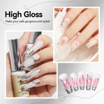 MIZHSE Gold and Silver Liquid Chrome Gel Liner Nail Art 3D Mirror Gel Paint 7ML, Metal Glossy Painting, Drawing Line Swirl, French Nail Design, Dotting Soak-Off Manicure Set