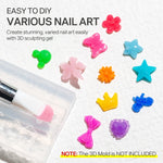 [Pre-Orde] MIZHSE 3D Nail Art Gel Kit – Multi-Color Set for Flowers, Charms & Creative Designs | Non-Sticky Builder Gel