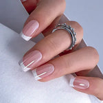 Milky White Press on Nails | Curvlife Nail | 30Pcs | Glossy Natural Finish | Easy Apply, Comfortable & Durable | Daily, Business & Elegant Nail Art | Summervibes