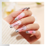 MIZHSE Gold and Silver Liquid Chrome Gel Liner Nail Art 3D Mirror Gel Paint 7ML, Metal Glossy Painting, Drawing Line Swirl, French Nail Design, Dotting Soak-Off Manicure Set