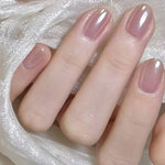Nude Pink Nail Hardener, Easy to Apply, Natural Drying, Moonlight Pink Enhancer, Summer Style, Nude Series Nail Oil, Quick-Drying, Natural Reflective Texture Effect, Long-Lasting Formula, Enhances Nail Strength, Making Nails Stronger, Smoother