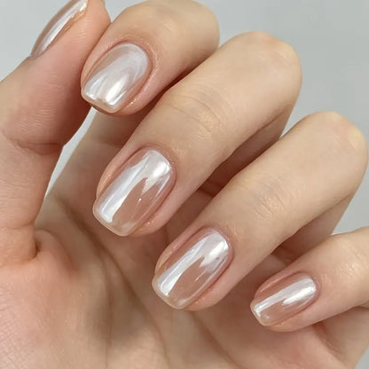 Nail Enhancer and Strengthener, Quick-Drying Brightening Treatment with a Nude Pearl Finish, Uv-Free Formula for Daily Nails, Single Bottle