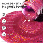 MIZHSE Cat Eye Gel Nail Polish, Dawn Cat Eye Effect Magnetic Gel Polish Set, 8 Colors Crystal Jelly Pink Red Green Purple Nail Gel with Magnet Stick Soak off Nail Art Gift for Women Acrylic Daily